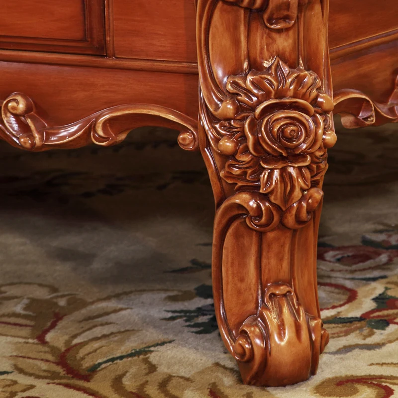 European style living room furniture solid wood big square tea Table Marble top Coffee Table European style living room furniture solid wood big square tea Table Marble top Coffee Table