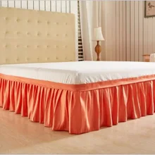 Отель Эластичный полиэстер сплошной цвет кровать наматрасник подходит покрывало пасторальный стиль постельное белье