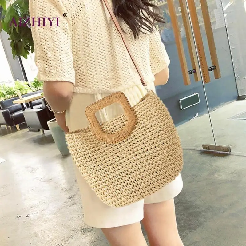 السيدات أزياء عارضة الفتيات القش ورقة النسيج الكتف رسول حقائب النساء الصيف الشاطئ Crossbody السفر أعلى-حقائب بيد السيدات أزياء عارضة الفتيات القش ورقة النسيج الكتف رسول حقائب النساء الصيف الشاطئ Crossbody السفر أعلى-حقائب بيد