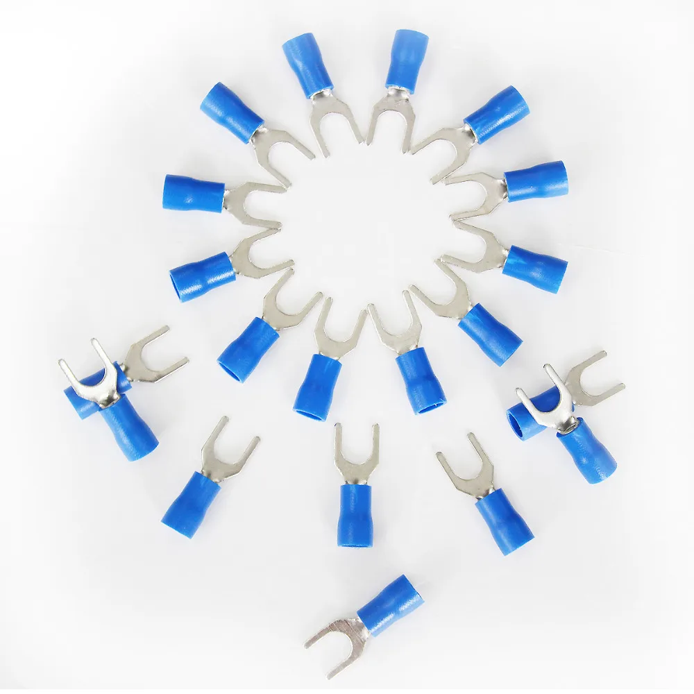 20pcs Blue SV2 5 16 14 Ga AWG Gauge Crimp Cold pressed Terminals Kit