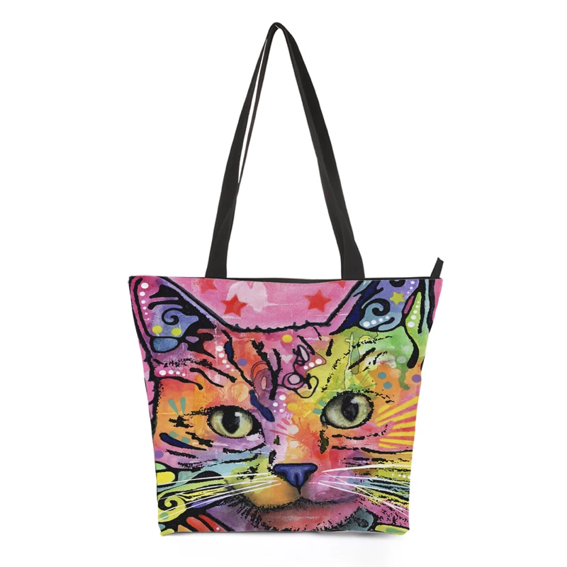 

CROWDALE DIY Customizer Fashion Women Bag multicolor Printing Shoulder Bag Trapeze bag Handbag Casual Tote Handbag 44.5cm*35cm
