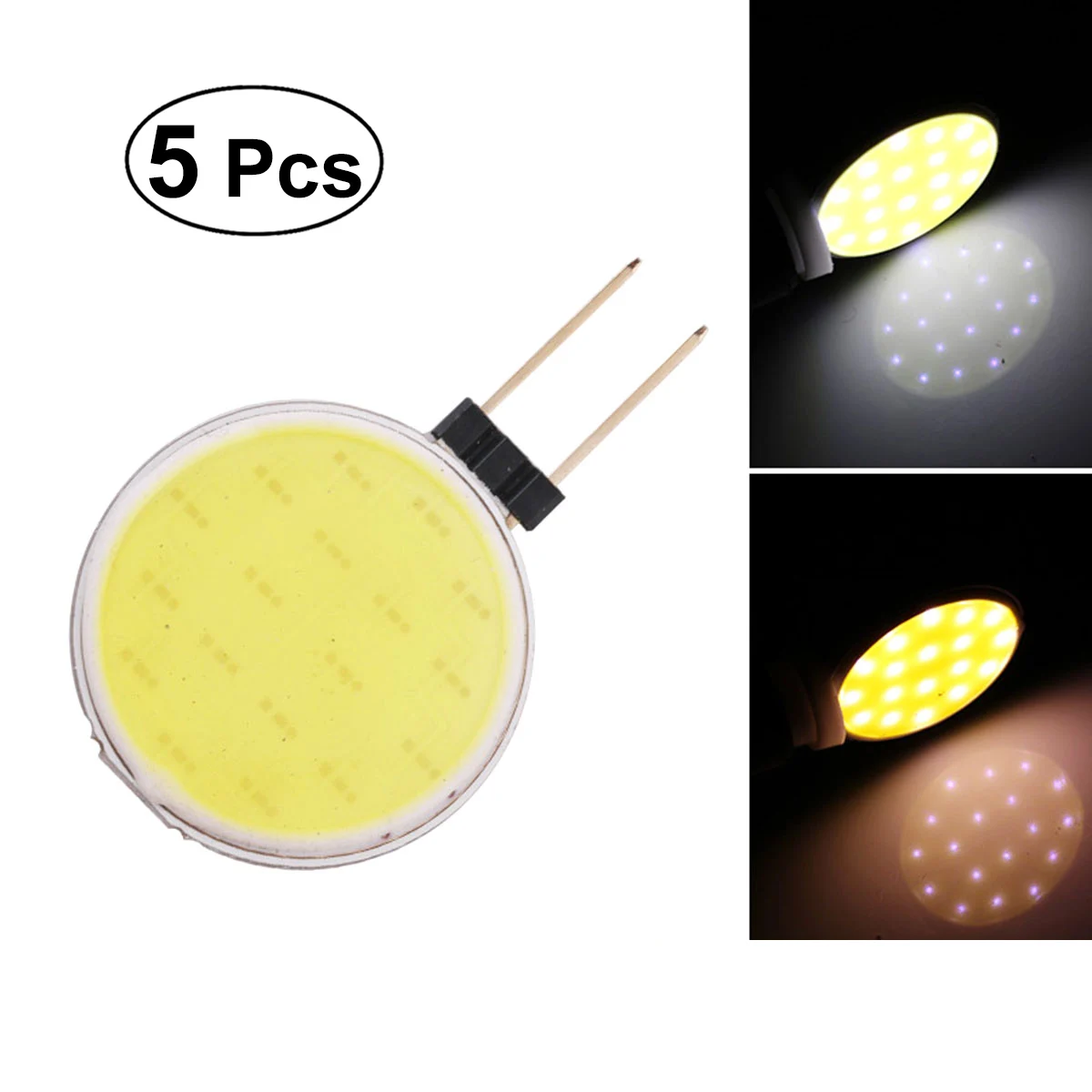Комплект из 5 автомобильных фар 18 SMD G4 круглые декоративные лампы высокой яркости
