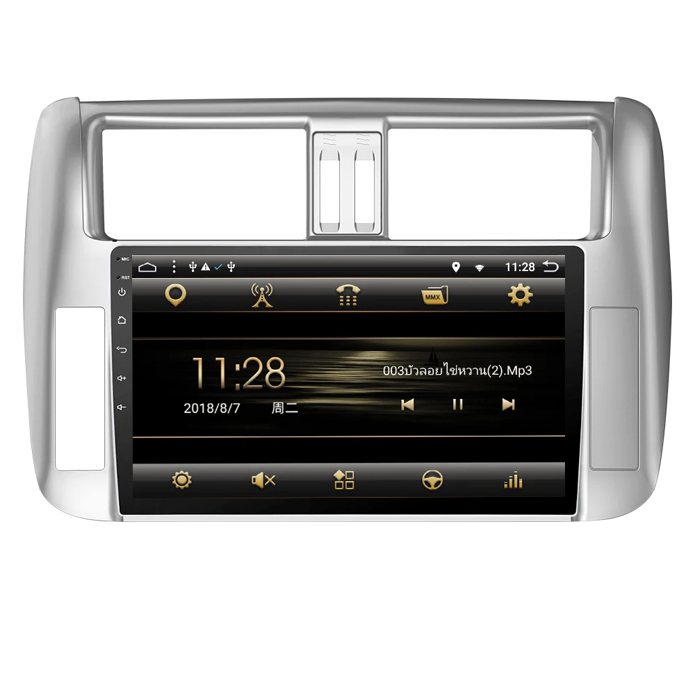 Cheap Eunavi 8 cores Android 9 car gps dvd player for Toyota Prado 150 Land cruiser 2010-2013 4G LTE wifi bluetooth 2 din car stereo 3