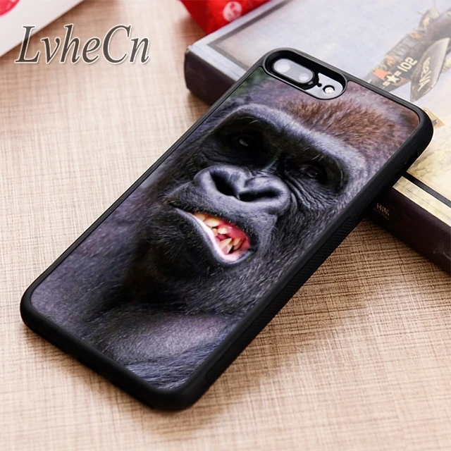LvheCn SILLY GORILLA GROWL phone Case cover For iPhone 5 6 6s 7 8 plus X XR XS max 11 12 Pro Samsung Galaxy S7 edge S8 S9 S10 | Мобильные