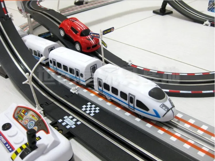 variable speed rail train tracks Harmony remote control racing car
