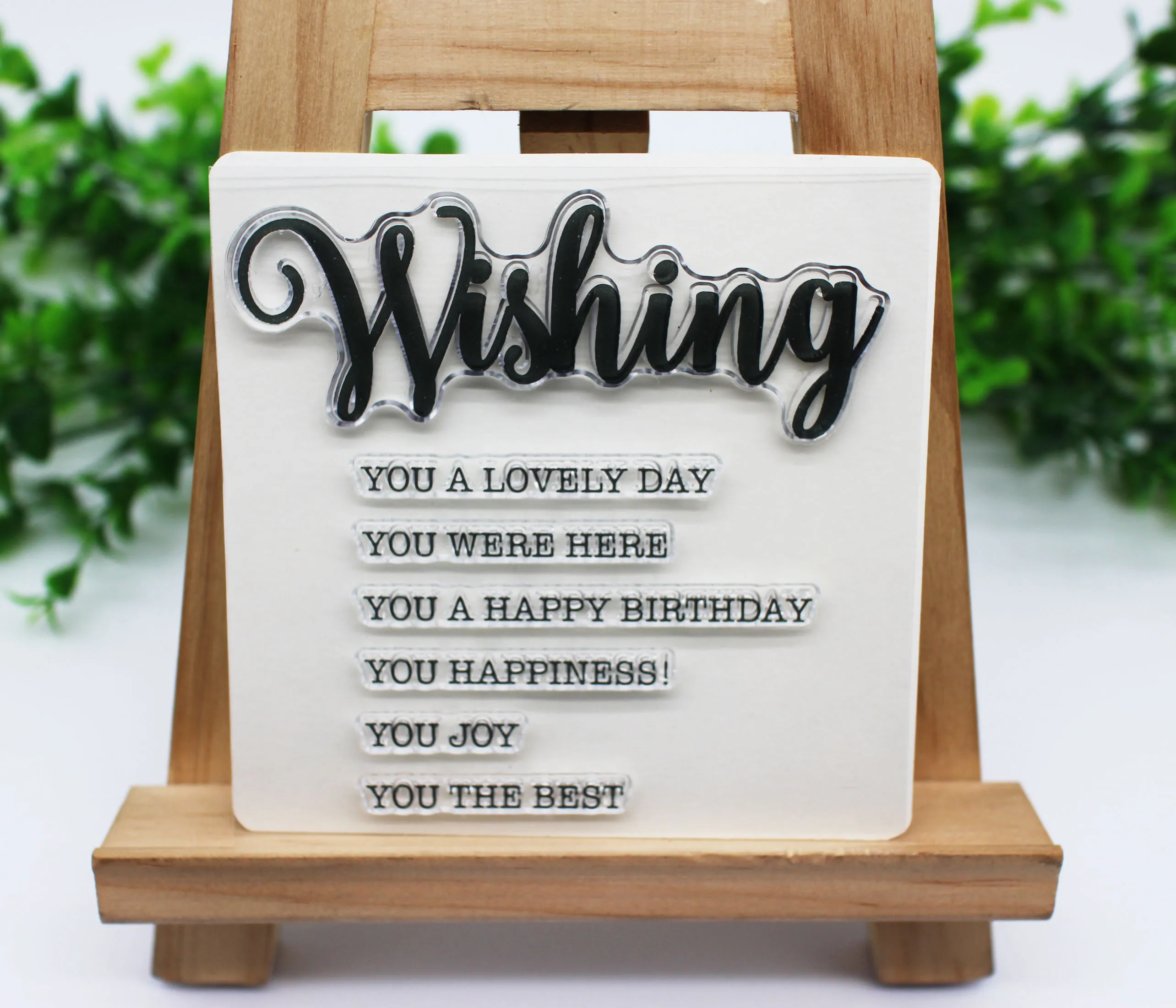 Прозрачные штампы с надписью Thank/wish/love/hug силиконовые пломбы для скрапбукинга