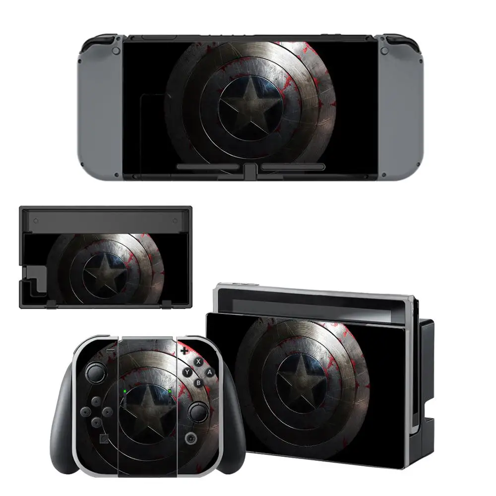 

Captain America Skin Sticker vinyl for NintendoSwitch Sticker Skin for Nintendo Nintend Switch NS Console and Joy-Con Controller