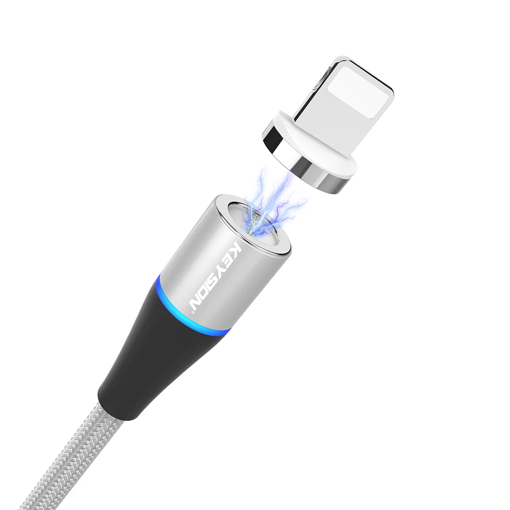 KEYSION 5A usb type-C супер быстрый зарядный Магнитный кабель для huawei P30 mate 20 Pro honor 20 10i USB C Магнитный зарядный провод для телефона - Цвет: Silver 1m