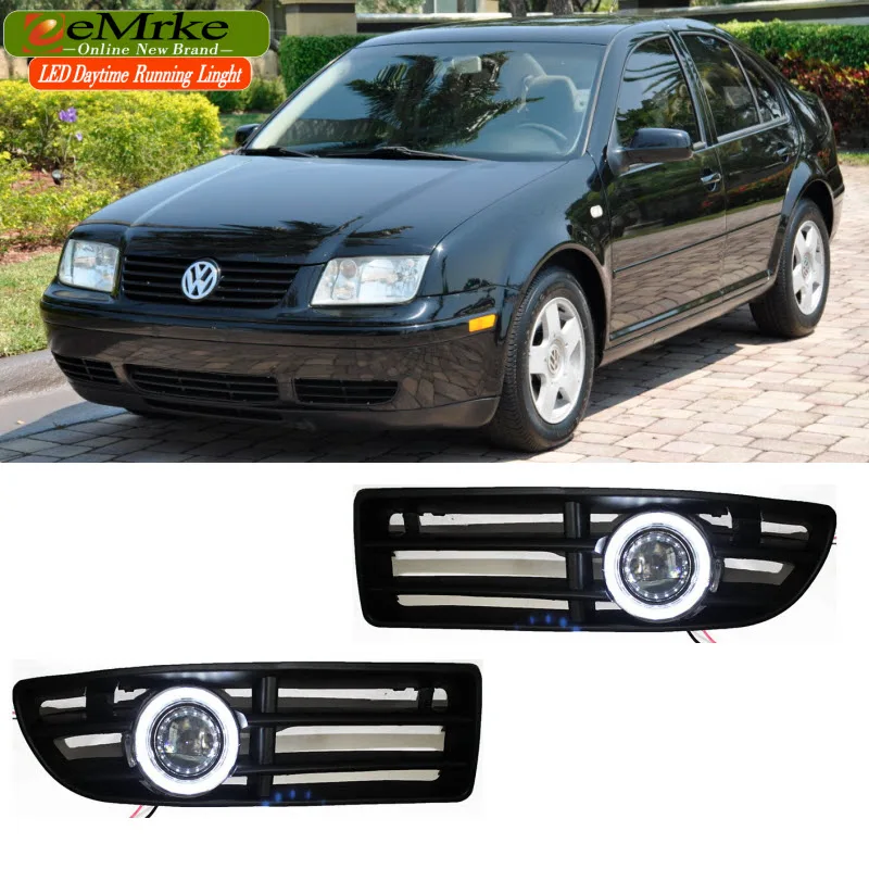 eeMrke For Volkswagen VW Jetta Sedan LED Angel Eyes DRL Daytime Running Lights Tagfahrlicht