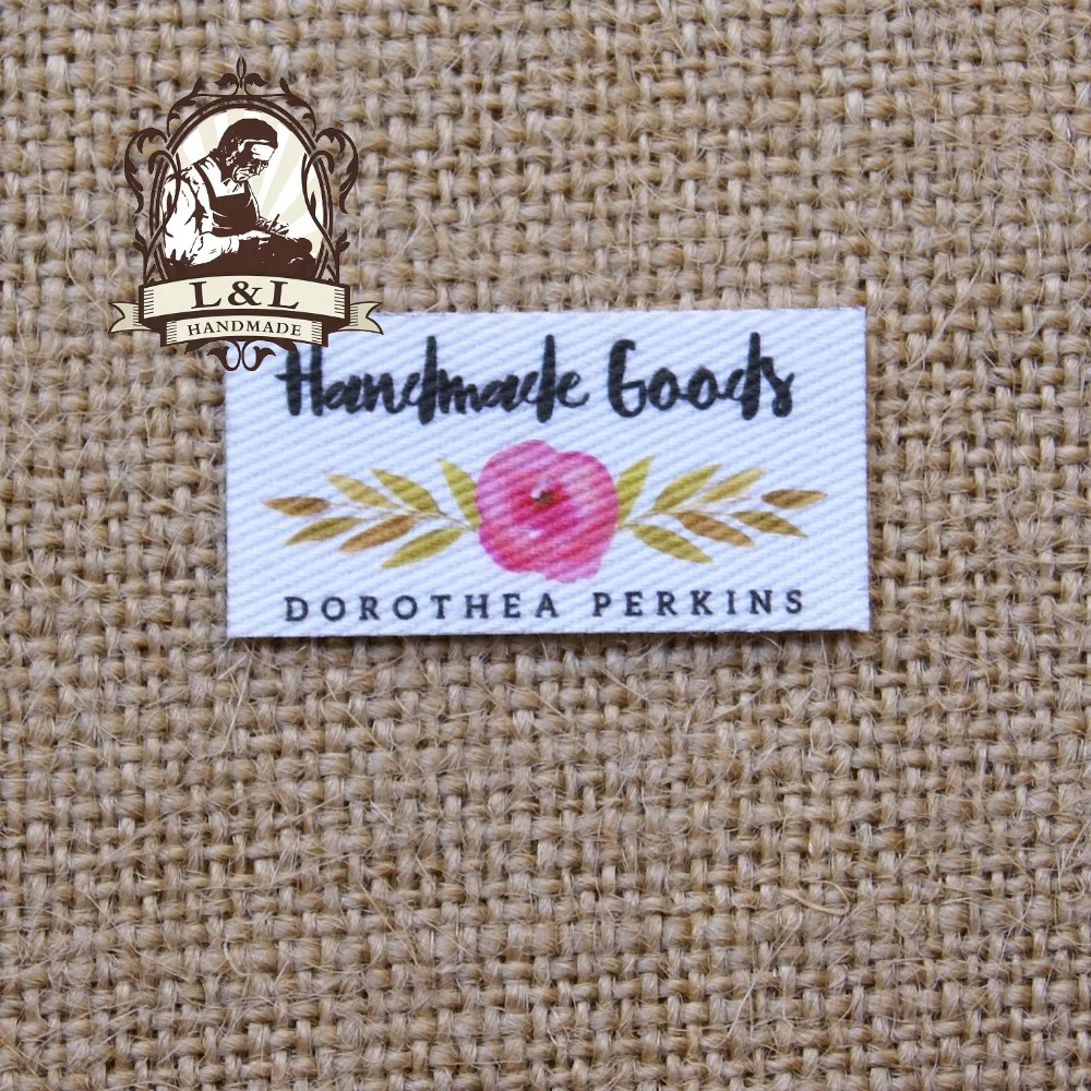 80 pieces Custom logo labels / brand labels, personalized name tags for children, iron on,Custom ...