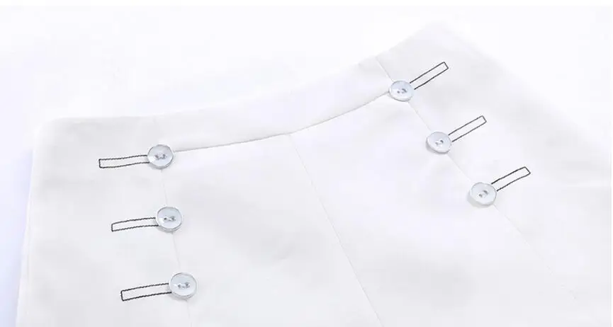 Летние женские шорты 2019 новые женские свободные шифоновые широкие шорты с высокой талией двубортные шорты женские S372