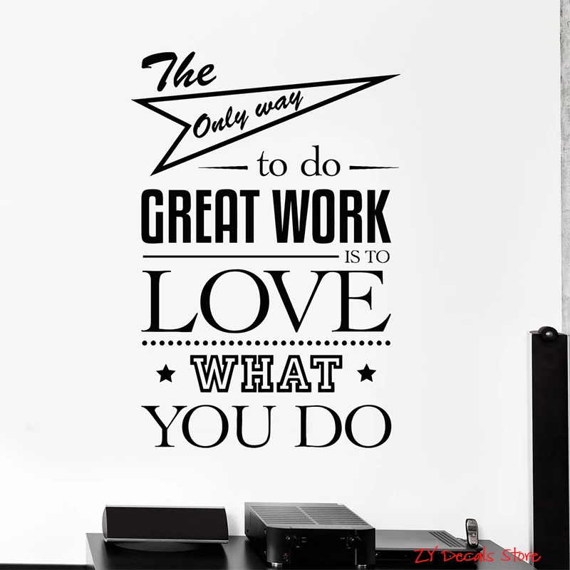 Great Work Vinyl Wall Decal Office Quote Art Motivation Decor Stickers