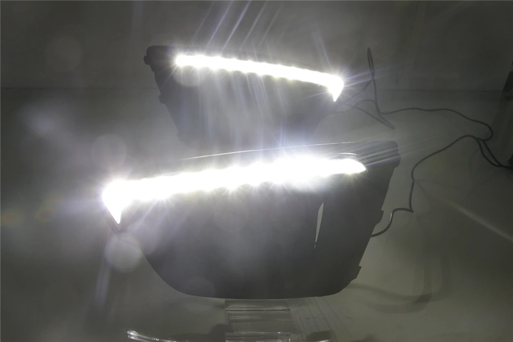 CSGJMY 1 пара автомобиля 12V DRL Дневной свет лампы для России KIA RIO X-Line противотуманная фара вождения авто Габаритные огни Дневные ходовые огни