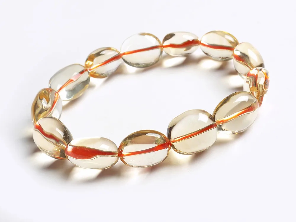 14*11*10mm Oval Clear Beads Bracelets For Women Femme Charm Stretch