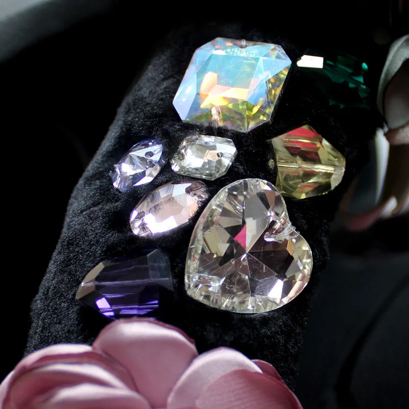 Fashion-Winter-Plush-Fur-Car-Steering-Wheel-Cover-with-Flower-Crystal-Rhinestone-For-Women-Girls-6