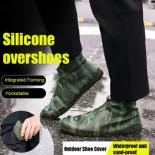 Силиконовые многоразовые латексные Водонепроницаемые дождевые ботинки, Нескользящие дождевые сапоги, мотоциклетные велосипедные галоши, аксессуары для обуви, 2 размера
