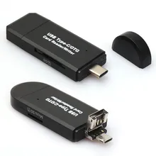 Tipo C contator mircro USB 2.0 de Alta velocidade multifuncional universal leitor OTG TF SD intergace 4 em 1