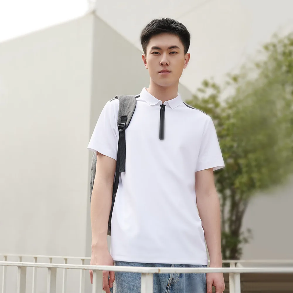 Xiaomi ULEEMARK Мужская модная спортивная рубашка поло, дышащая моющаяся YKK на молнии, с отворотом, с коротким рукавом