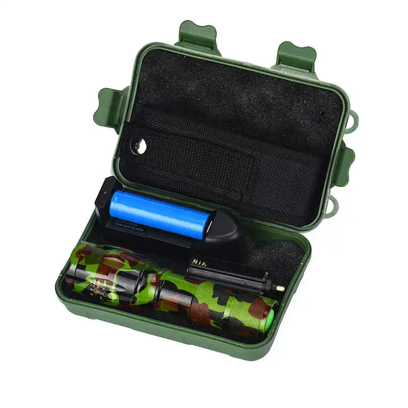 Super Bright X800 Tactical Flashlight LED Zoom Military Torch G700 laser pointer led flashlight 18650 lanterna led t6 #4S19 (1)