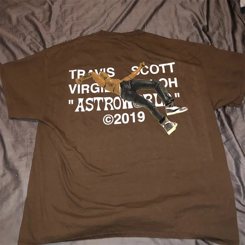 19ss Трэвиса Скотта астромира виргилия abloh футболка для мужчин и женщин топ тройники Трэвиса Скотта астромира футболки