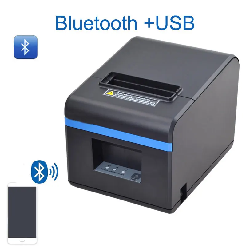 Новое поступление 80 мм автоматический резак термопринтер POS принтер с USB/Ethernet/USB+ Bluetooth порт