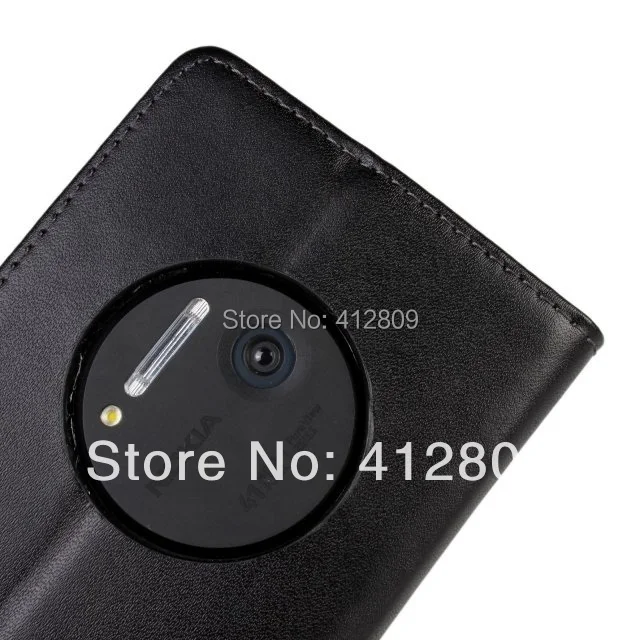 1 шт черный чехол портмоне из натуральной кожи для Nokia Lumia 1020 Бесплатная