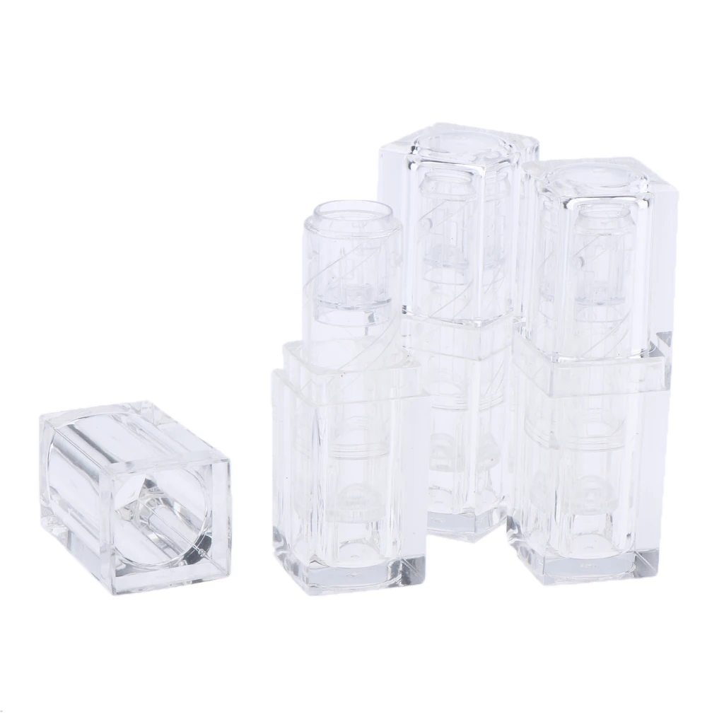 Clear Lip Balm Empty Container Tubes, Transparent, Pack of 3