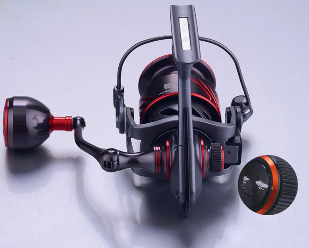 Taxa de Metal Roda de Pesca Linha de Metal 9 + 1bb Aojiangshark Todos Spinning Reel Fishing Relação 5.2: 1 Liga Vermelha 2 Copo Ck3000 6 Esporte e Lazer
