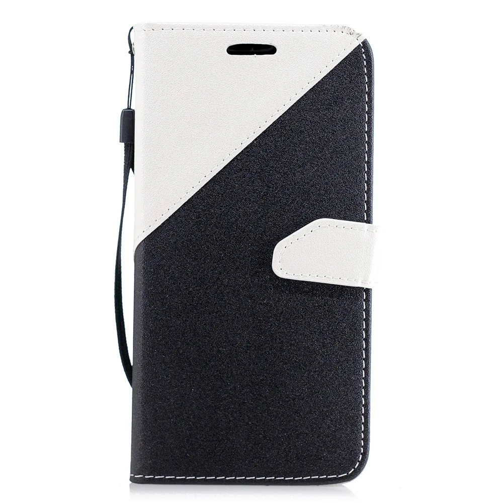 

For Sony Xperia XZ2 Leather Case Stitching Black White Shock Proof Luxury Flip Case For Sony Xperia XZ 2 Cover Accessories