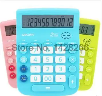 2016 Deli 1540A Voice font b Calculator b font Big button Big screen Creative 3 Colors