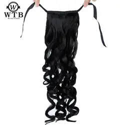 WTB натуральный Kinky Heat устойчивый хвост Короткие вьющиеся расширения поддельные волосы хвост кудрявый шнурок зажим для волос в