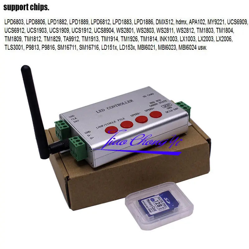 Wi Fi светодиодный контроллер с приложением Pixel SD Card DMX 512 APA102 WS2812B WS2811 WS2801