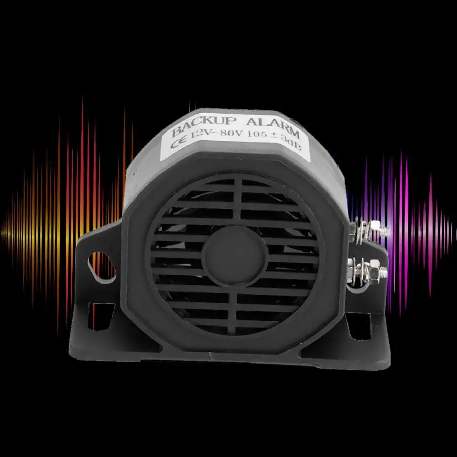 Усилитель сигнала для авто 110dB Водонепроницаемый автомобиля заднего вида с оборотным бэкапом звуковой сигнализатор сигнализация сирена Динамик 12 V-80 V звуковой гонщик