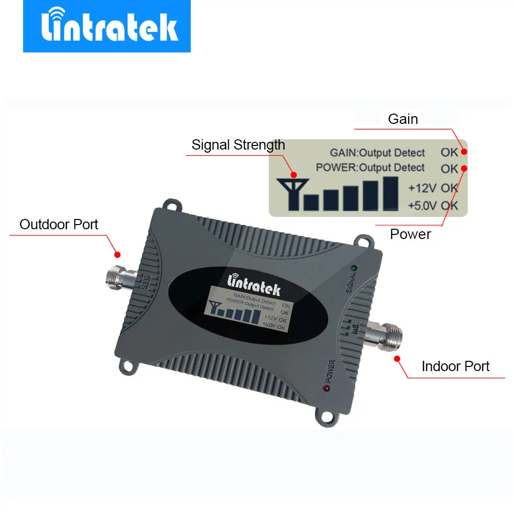 Усилитель сигнала Lintratek с ЖК дисплеем 2600 МГц 4G LTE|mobile signal repeater|signal repeatermobile |