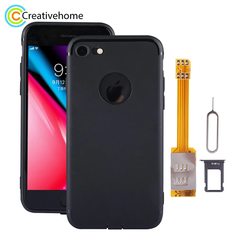 Brand New Dual Sim Cards Adapter Kit With Soft Protective Case For Iphone 8 8 Plus Sim Card Adapters Aliexpress