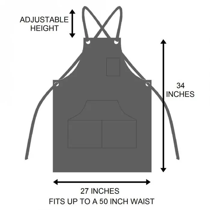 Рабочий Фартук холст инструмент карманы крест-назад ремни регулируемые для барбекю Деревообработка 66CY