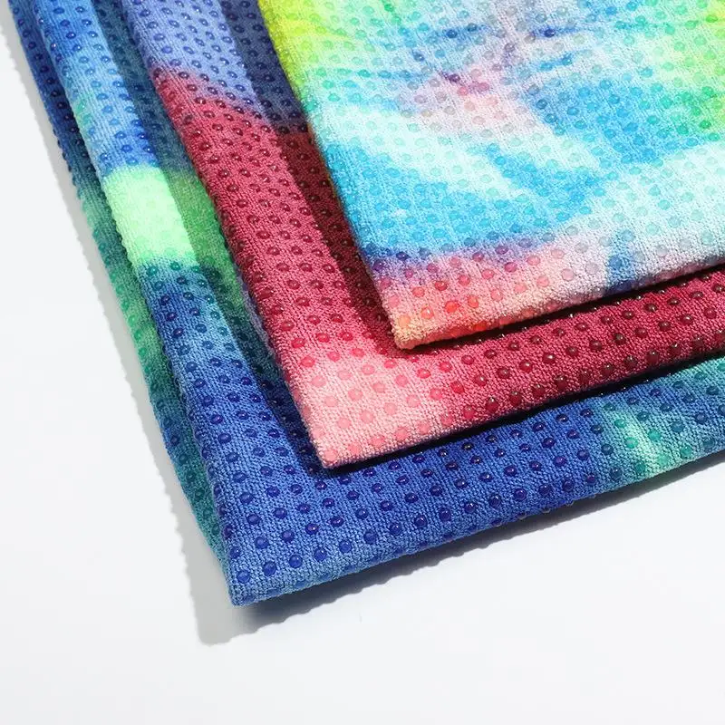 Tie dye печатное одеяло для йоги силиконовый нескользящий частицы утолщенный