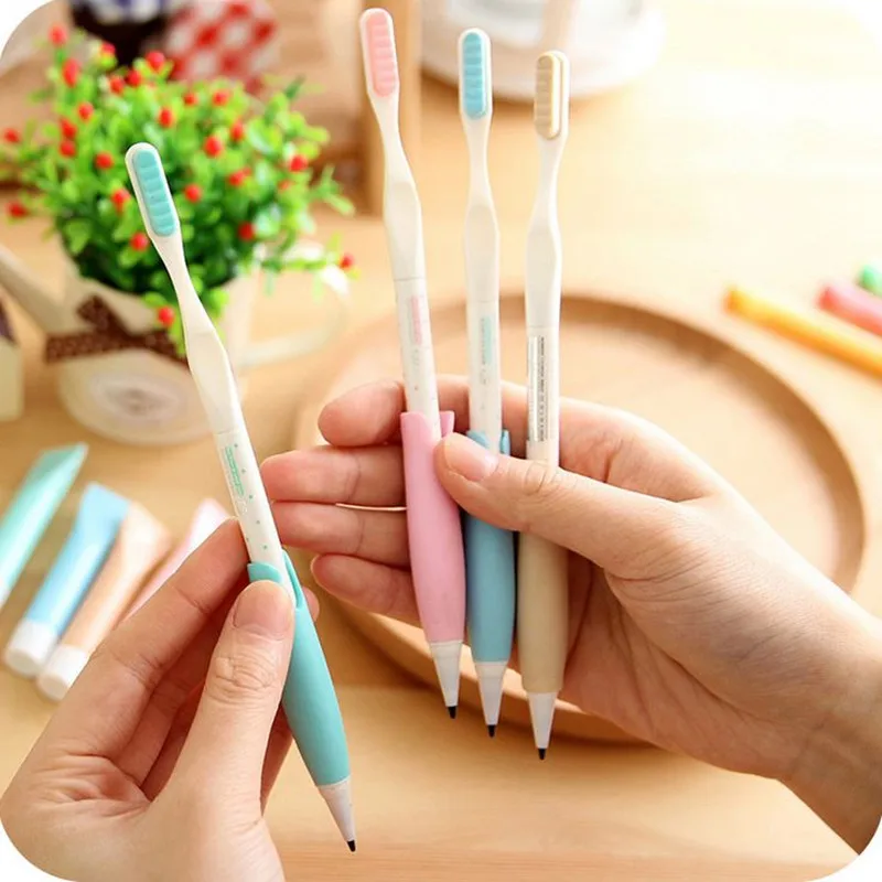 Coloffice 1PC Toothpaste Toothbrush Standard Pencil Automatic Pencils