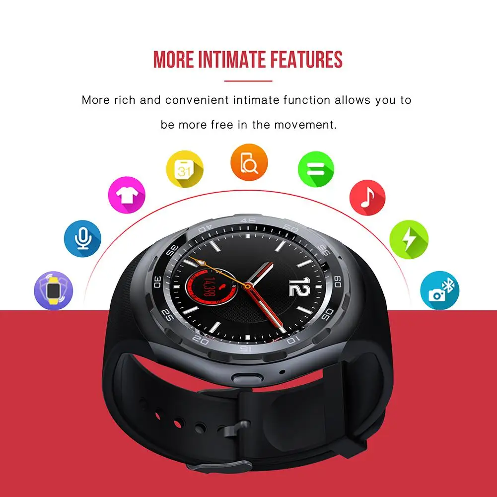 High Qualty Touch Screen Sports Smartwatch 1.2 Inch Heart Rate Sleep Monitoring Bluetooth 4.0 Smart Watch Sport Wearable Device