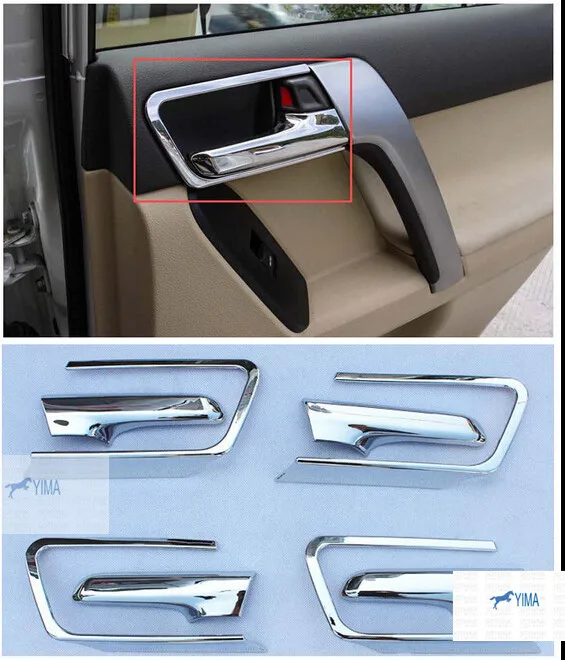 

Lapetus For Toyota Land Cruiser Prado FJ150 2014 2015 2016 2017 ABS Inner Door Handle Bowl Decoration Frame Cover Trim 8 Pcs