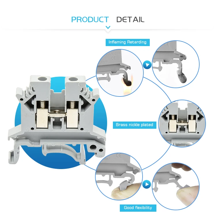 Din-рейку UK-2.5B вместо Феникса контактный провод 10 шт. терминалы Универсальный класс разъем винтовой клеммный блок UK2.5B