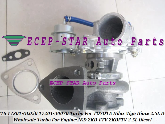CT16 17201-OL050 17201-30070 Turbo Turbocharger For TOYOTA Hilux Vigo Hiace 2.5L D4D Engine 2KD 2KD-FTV 2KDFTV Diesel (5)