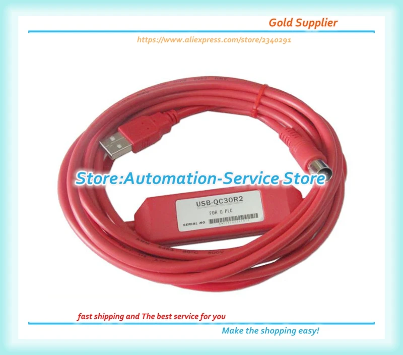 

USB-QC30R2 series Q PLC program cable data cable with USB and RS232