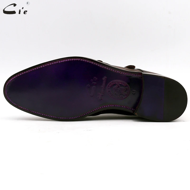 cie Round Toe Brogues Full Grain Genuine Calf Leather Formal Shoes Men's Dress Monk Straps Office Shoe Men Elegant MS00