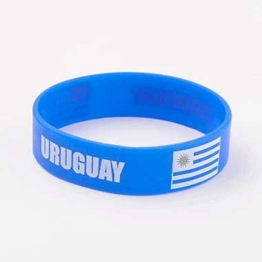 Классический 13 стран силиконовые Напульсники шнур Спорт Футбол браслет браслеты Национальный флаг ювелирные украшения подарки F60 - Окраска металла: Uruguay