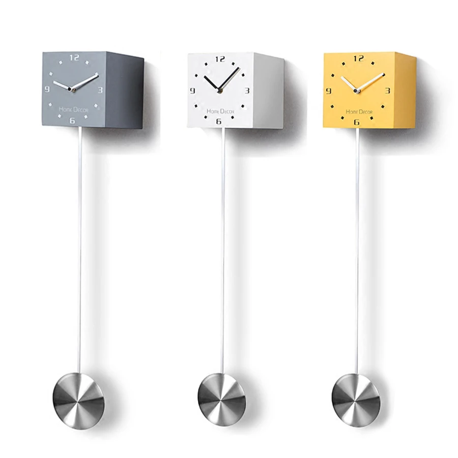 Деревянные часы с маятником механизм стены, настенные часы с кукушкой современный дизайн Wallclock Часы настенные клок дома часы Современный дизайн 50Ko581