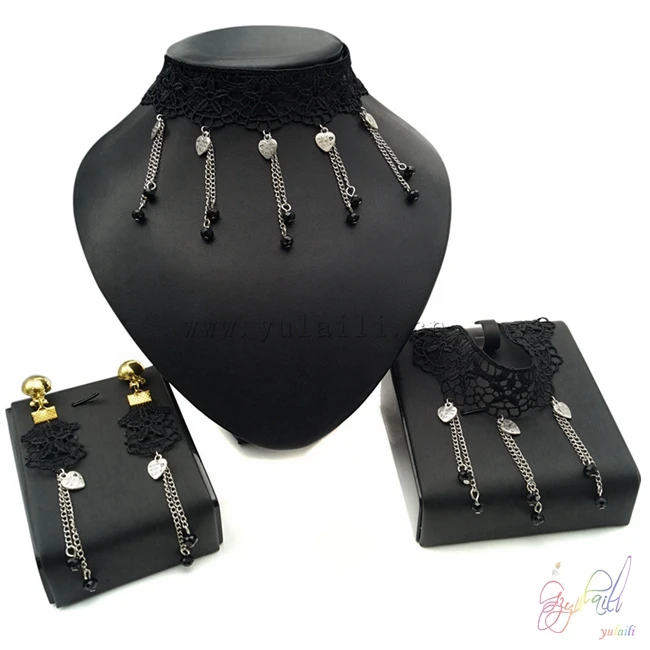 

cheap jewelry alloy gold color sets big jewellery necklace set Fashion Costume Jewelry