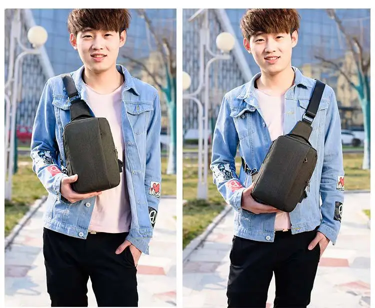 Мужская холщовая нагрудная сумка FengDong, маленькие сумки через плечо для мужчин, на одно плечо, сумка-мессенджер, Прямая поставка,, usb сумка для мальчиков