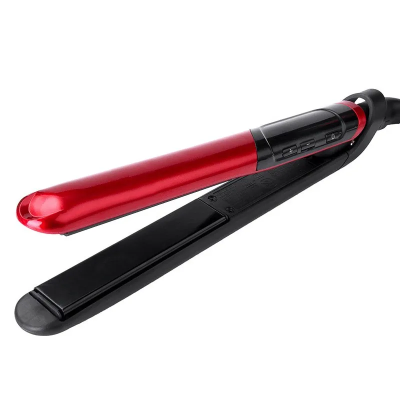 100V 240V Professional LCD Hair Straightener 1'' Flat Iron Nano