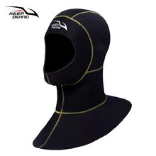 Chapeau de plongée sous-marine en néoprène 3mm, équipement de plongée sous-marine avec épaule, casquette, combinaison chaude pour la pêche sous-marine